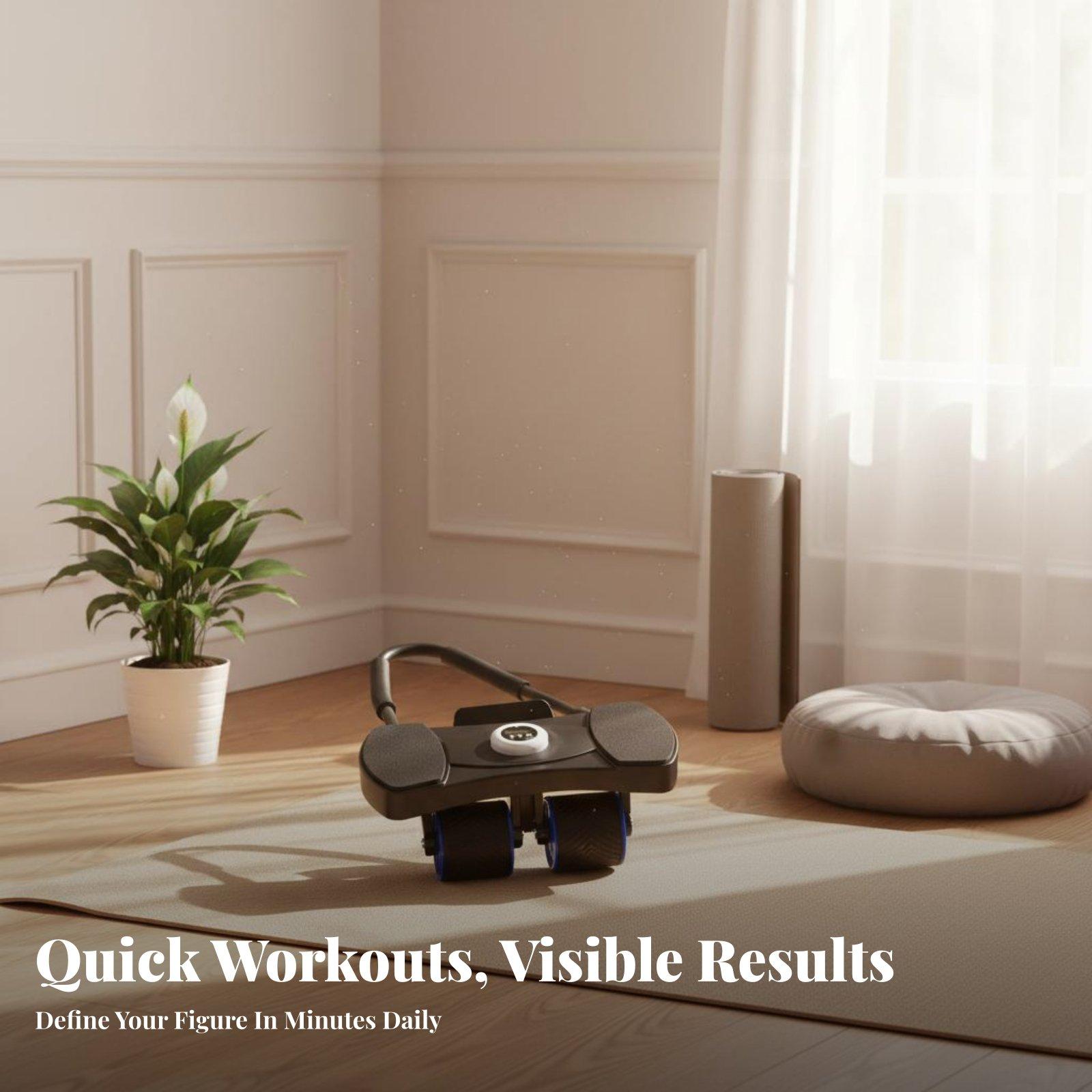 Ab Roller Wheel With Elbow Support - อุปกรณ์ออกกำลังกายหลัก ล้อบริหารหน้าท้องพร้อมที่รองข้อศอก สำหรับการฝึกความแข็งแรงและออกกำลังกายหน้าท้อง ใช้ในบ้าน