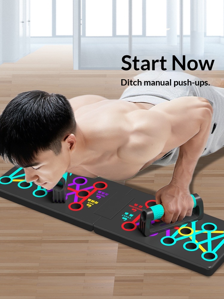 Push Up Board Foldable Multi Function - แผ่นฝึกซิทอัพแบบตั้ง ไม่พับได้ สำหรับกล้ามเนื้อหน้าอกและหน้าท้อง อุปกรณ์ออกกำลังกายอเนกประสงค์สำหรับใช้ที่บ้าน