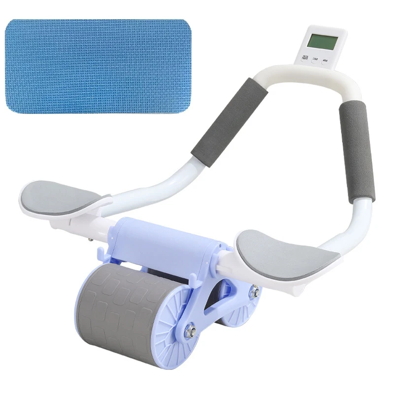Ab Roller Wheel With Elbow Support - อุปกรณ์บริหารหน้าท้องแบบล้อ พร้อมที่พยุงข้อศอก ระบบคืนตัวอัตโนมัติ สำหรับผู้เริ่มต้น กันลื่น พกพาสะดวก
