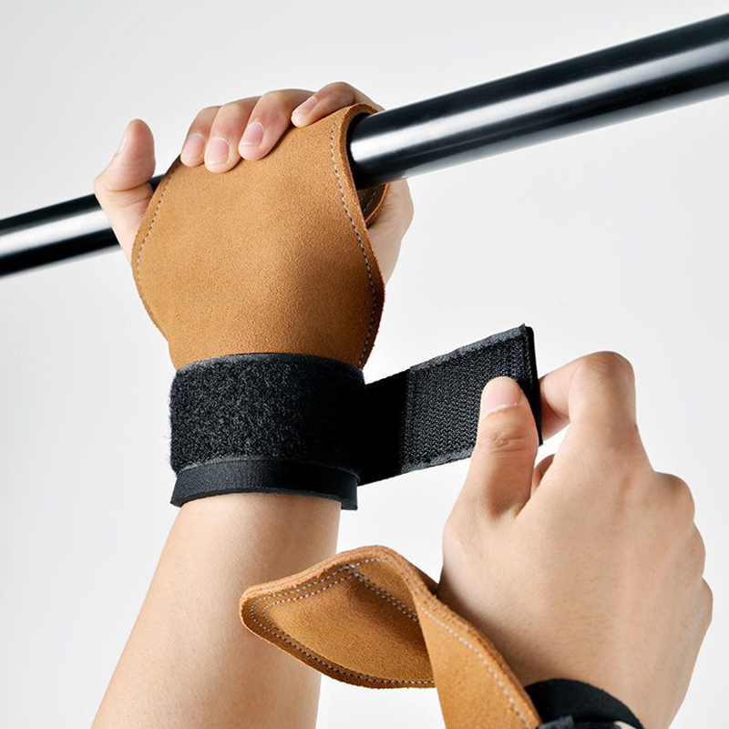 Wrist Wraps Weightlifting Support - สายรัดข้อมือแบบสองชั้นสำหรับยกน้ำหนัก พร้อมแผ่นรองจับ สำหรับออกกำลังกาย ฟิตเนส ยิม ฝึกซ้อม