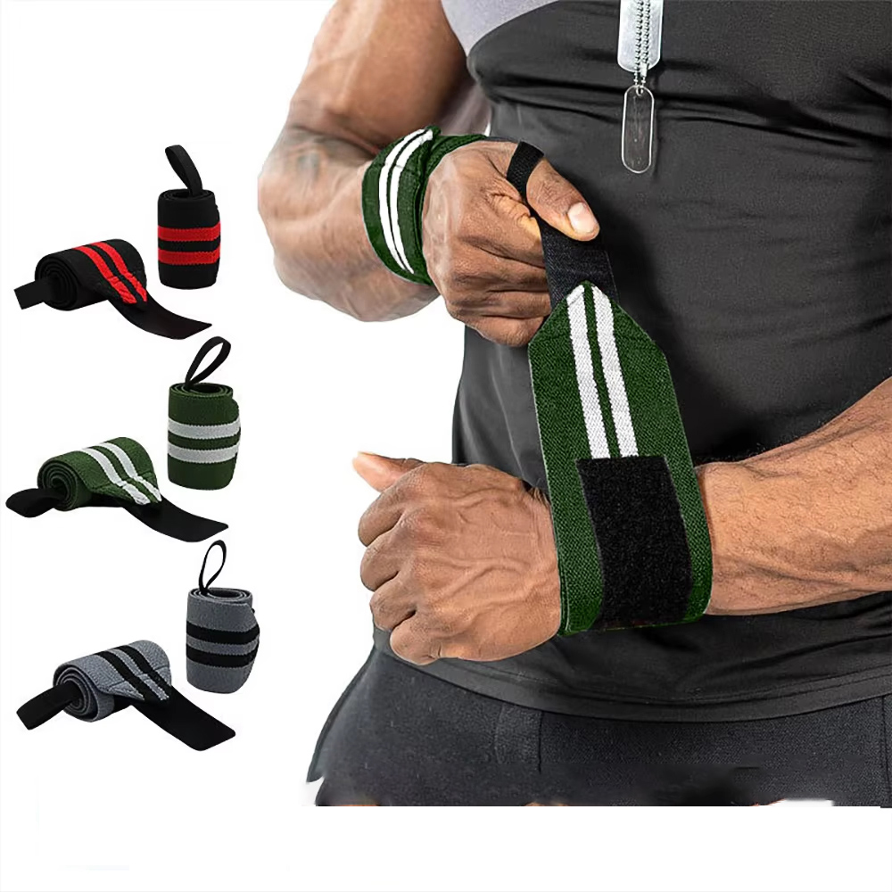 Wrist Wraps Weightlifting Support - สายรัดข้อมือยกน้ำหนักแบบปรับได้ สายรัดข้อมือยืดหยุ่น ระบายอากาศได้ดี สำหรับออกกำลังกาย ยกน้ำหนัก ผู้ชาย