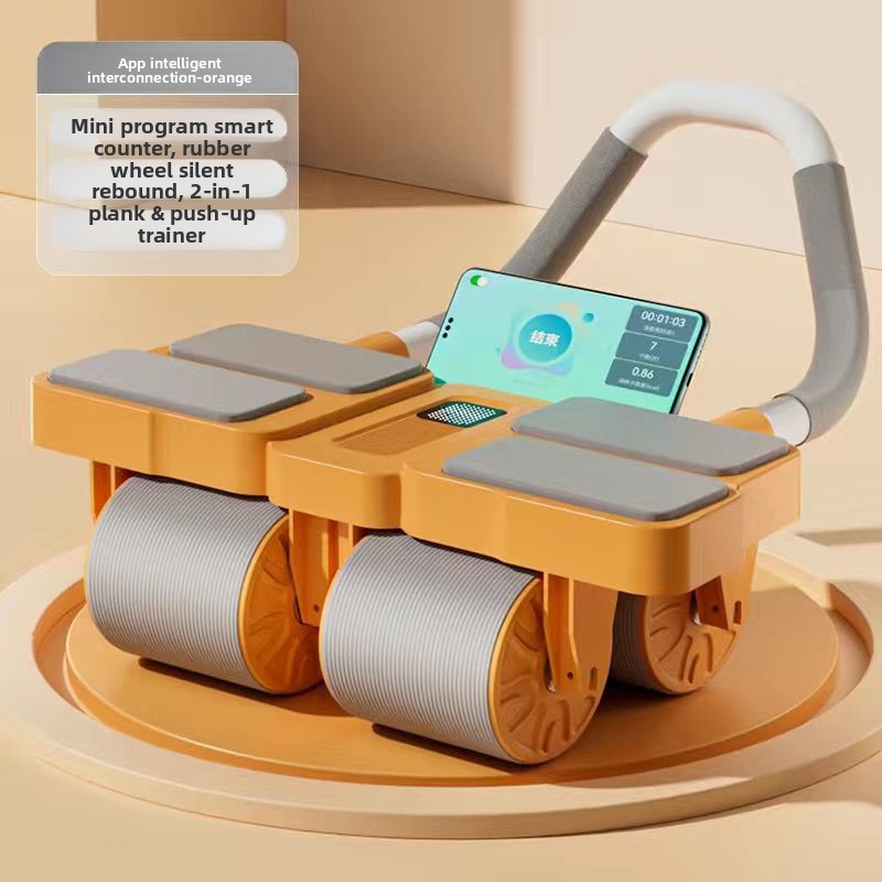 Ab Roller Wheel With Elbow Support - ล้อบริหารหน้าท้องแบบสี่ล้อ พร้อมที่รองศอก ช่วยหมุนกล้ามเนื้อหน้าท้อง ล้อกลิ้งยืดหยุ่น แผ่นรองรับแบบแบน ล้อบริหารหน้าท้อง
