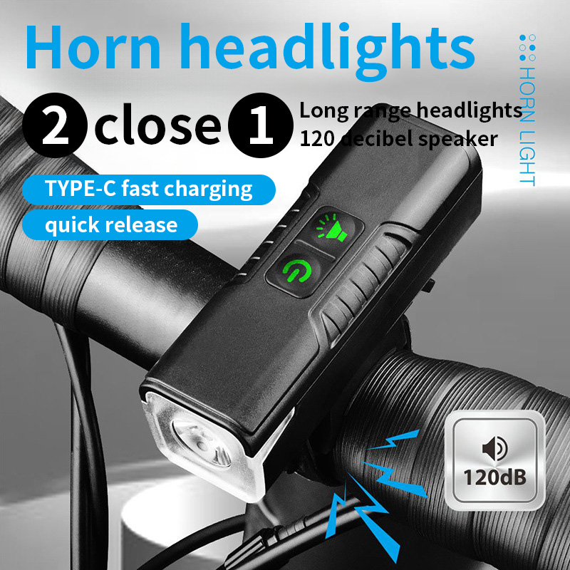 Rechargeable Bicycle Headlight 1000 Lumen - ไฟหน้าจักรยาน ESLNF 1000 ลูเมน พร้อมแตร 120dB