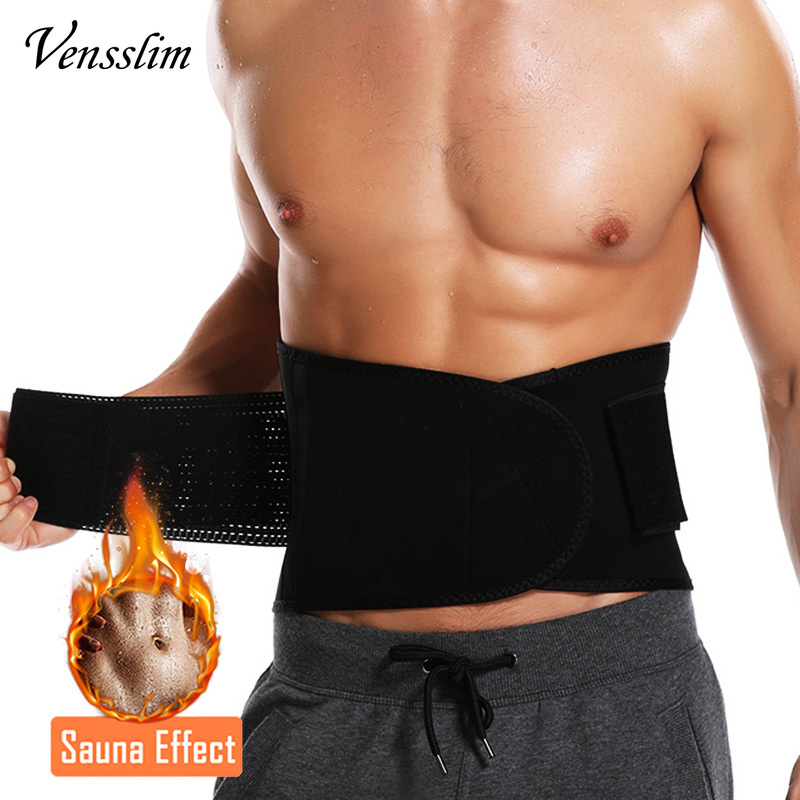 Sweat Waist Trainer Belt Neoprene - Vensslimกระชับสัดส่วนซาวน่าเหงื่อTrimmerเข็มขัดผู้ชายเอวเทรนเนอร์ร้อนThermo Neoprene Slim Corset Body Shaperสายคล้องคอ