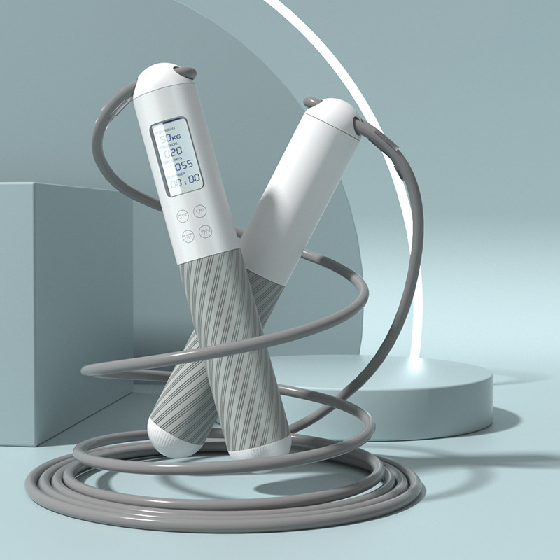 Smart Jump Rope Digital Counter - เชือกกระโดดอัจฉริยะน้ำหนักมาตรฐานระดับมืออาชีพ พร้อมตัวนับความเร็วแบบดิจิทัล ปรับความยาวได้ ไร้สาย สามารถใส่โลโก้ตามต้องการ