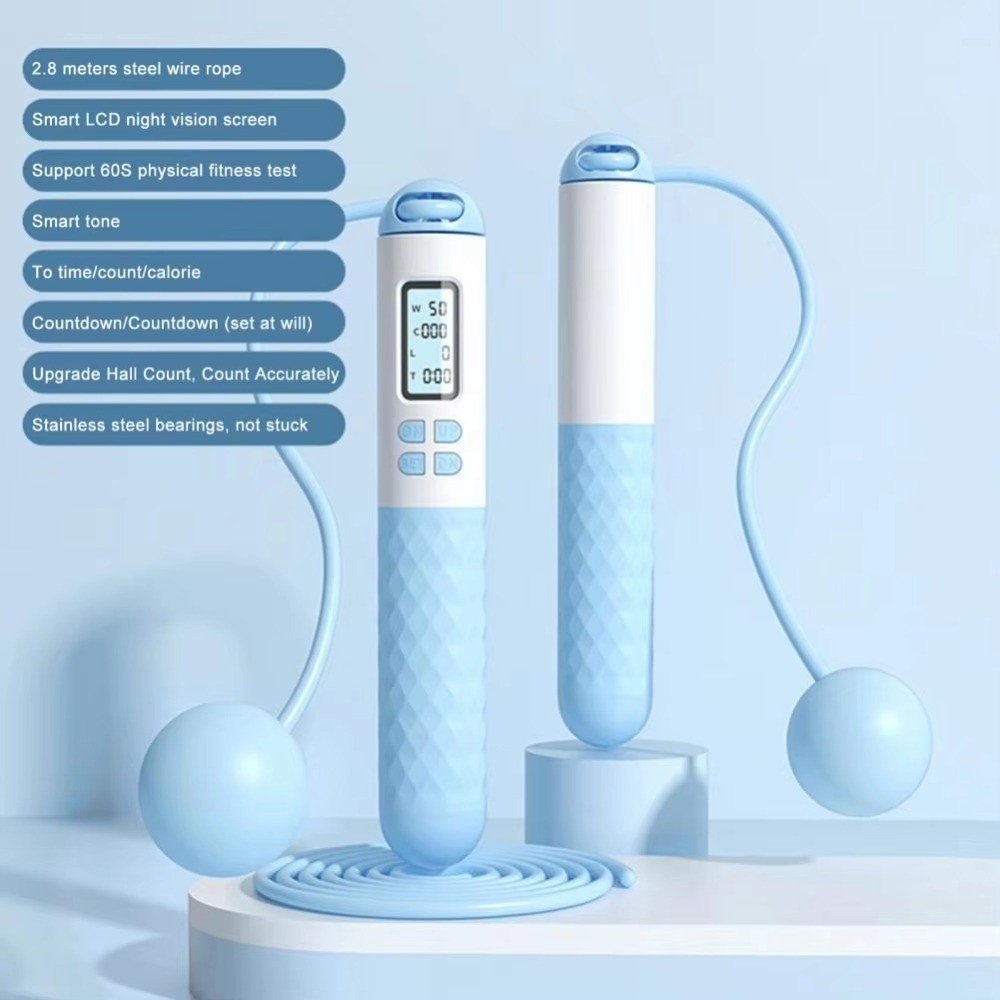 เชือกกระโดดไร้สายแบบพกพา ป้องก - Smart Jump Rope Digital Counter บทวิจารณ์และราคา