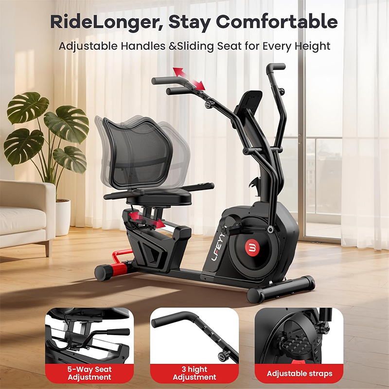 จักรยานออกกำลังกายแบบนอน Poobo - Exercise Bike Magnetic Resistance บทวิจารณ์และราคา
