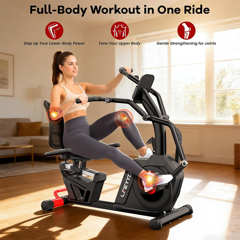 จักรยานออกกำลังกายแบบนอน Poobo - Exercise Bike Magnetic Resistance บทวิจารณ์และราคา