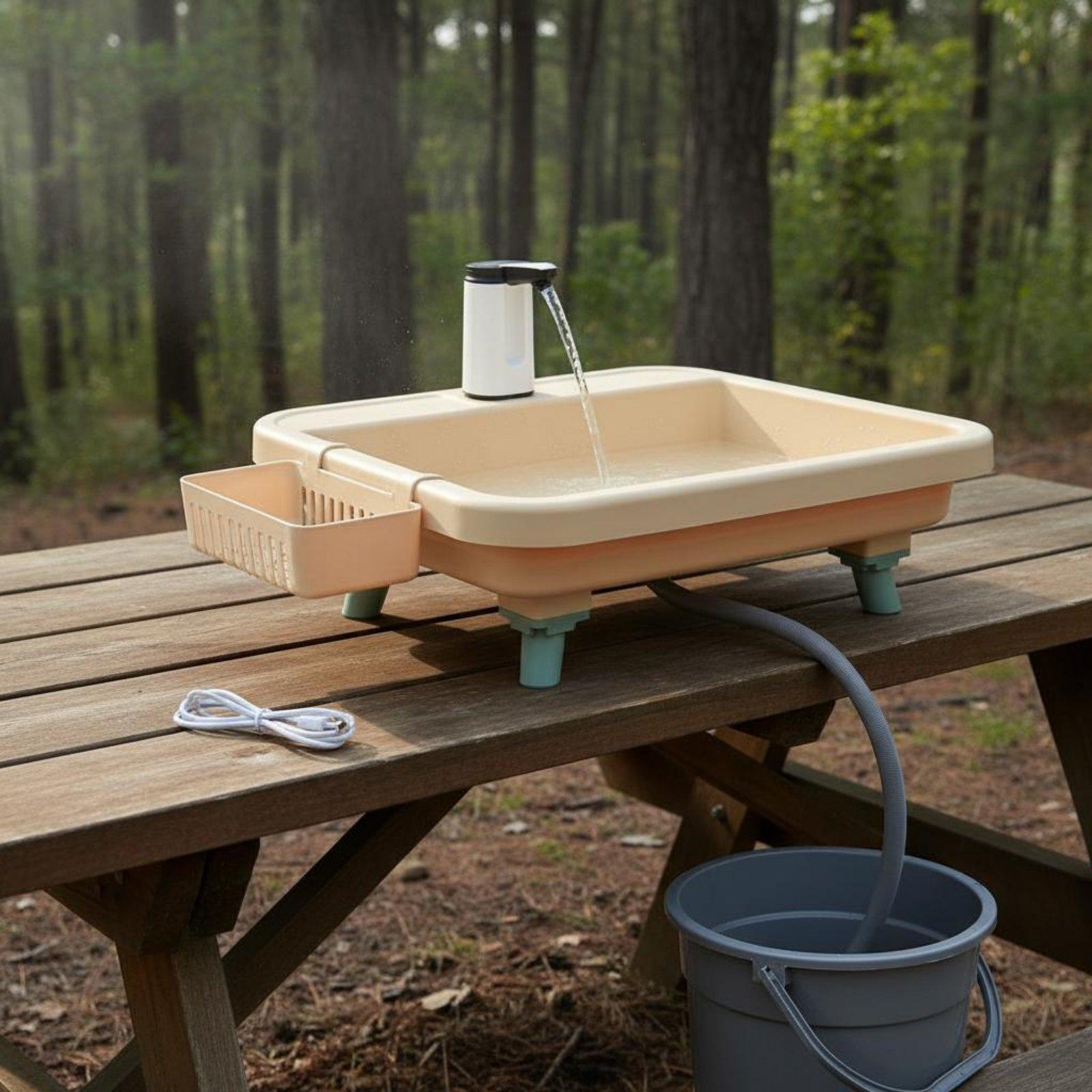อ่างล้างหน้าแบบพกพาสำหรับตั้งแ - Camping บทวิจารณ์และราคา