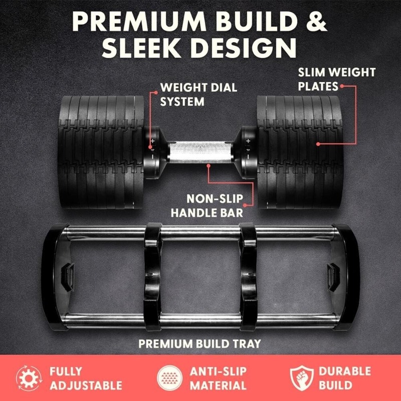 ชุดดัมเบลปรับน้ำหนักได้ 70 ปอน - Adjustable Dumbbell Pair 40Kg บทวิจารณ์และราคา