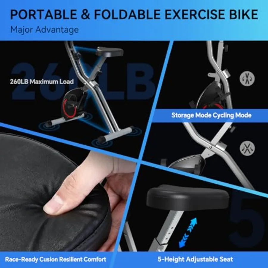 จักรยานออกกำลังกายแบบพับได้ เห - Exercise Bike Magnetic Resistance บทวิจารณ์และราคา