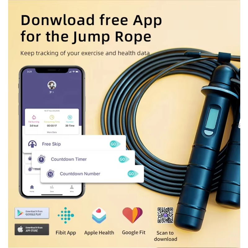 ลดกระหน่ำ ขายส่ง สายกระโดดดิจิ - Smart Jump Rope Digital Counter บทวิจารณ์และราคา