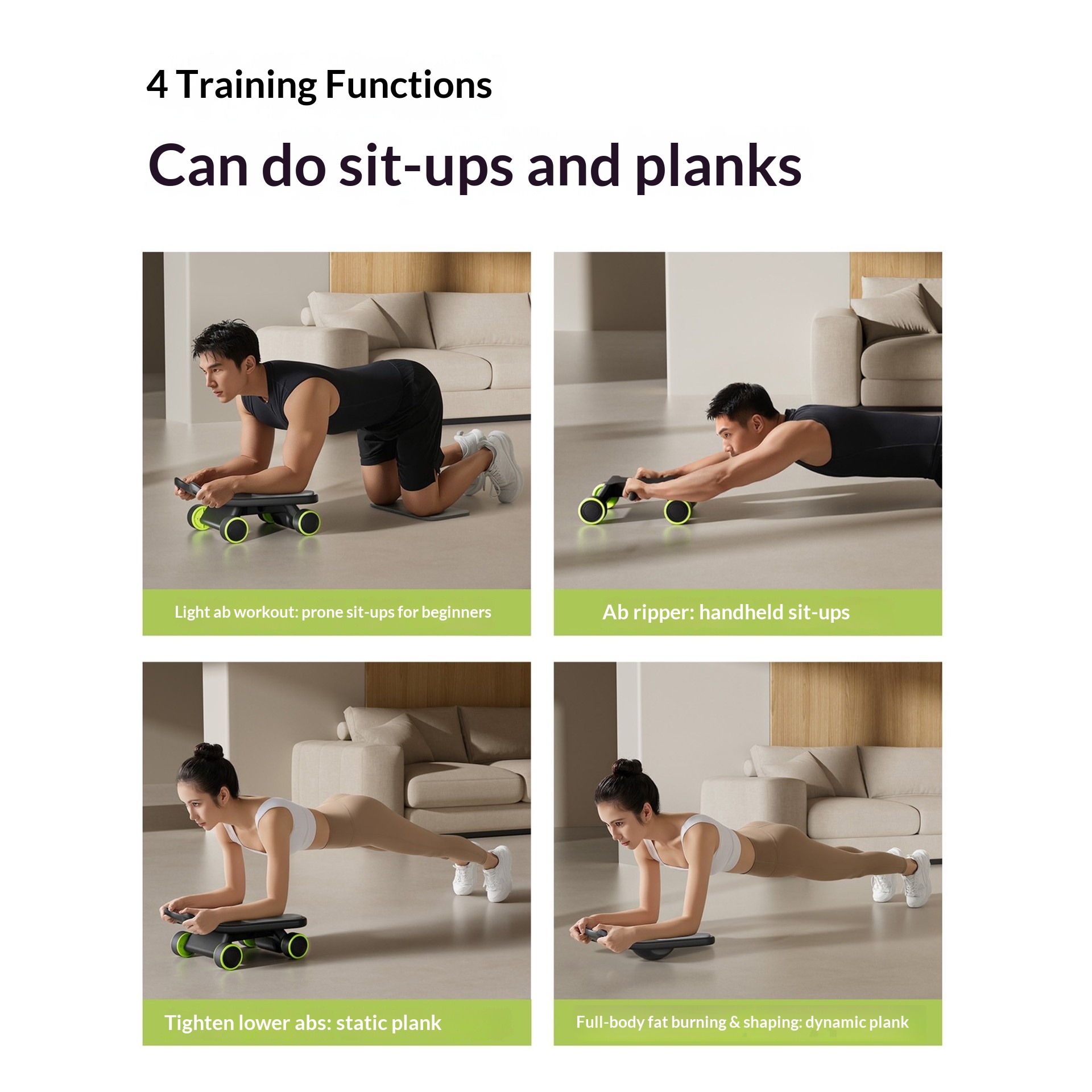 ล้อบริหารหน้าท้องพร้อมที่รองข้ - Ab Roller Wheel With Elbow Support บทวิจารณ์และราคา