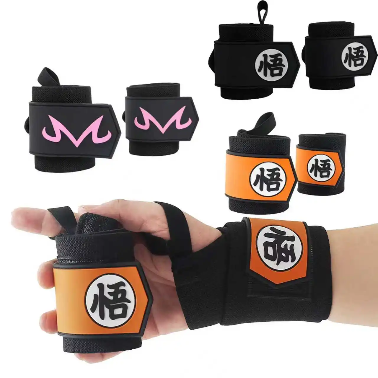 สายรัดข้อมือยกน้ำหนักแบบคู่ 1  - Wrist Wraps Weightlifting Support บทวิจารณ์และราคา