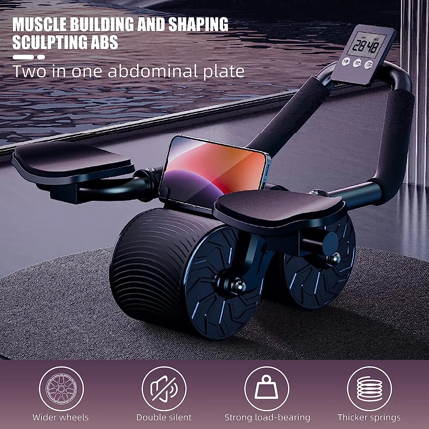 อุปกรณ์บริหารกล้ามเนื้อหน้าท้อ - Ab Roller Wheel With Elbow Support บทวิจารณ์และราคา
