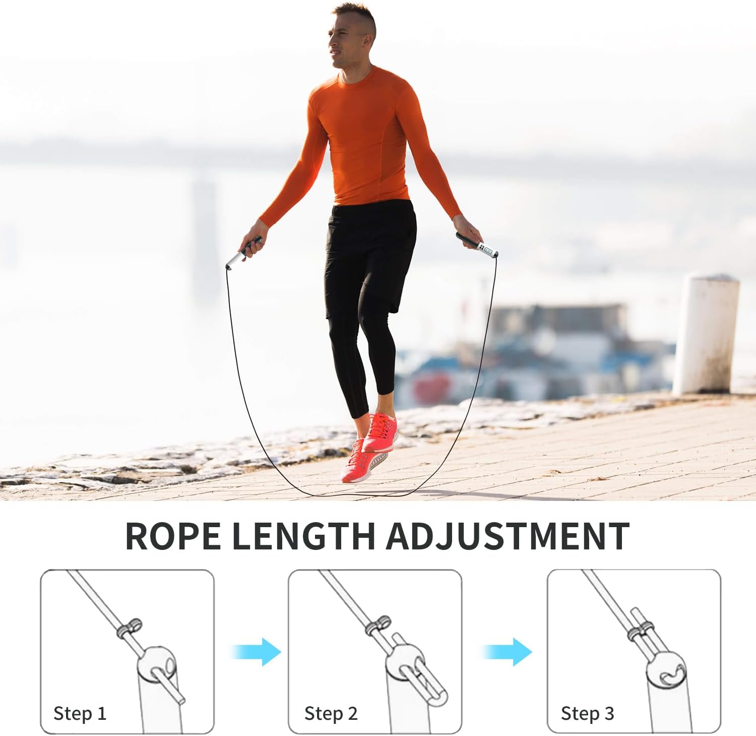 เชือกกระโดดไร้สายขนาด 6 ซม. พร - Smart Jump Rope Digital Counter บทวิจารณ์และราคา