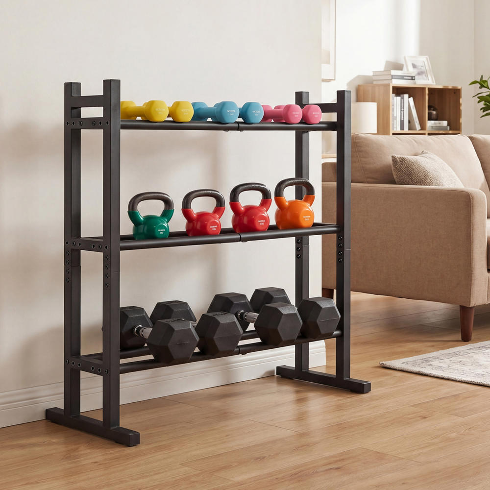 ชั้นวางดัมเบล 3 ชั้นแบบ Heavy  - Fitness Equipment บทวิจารณ์และราคา