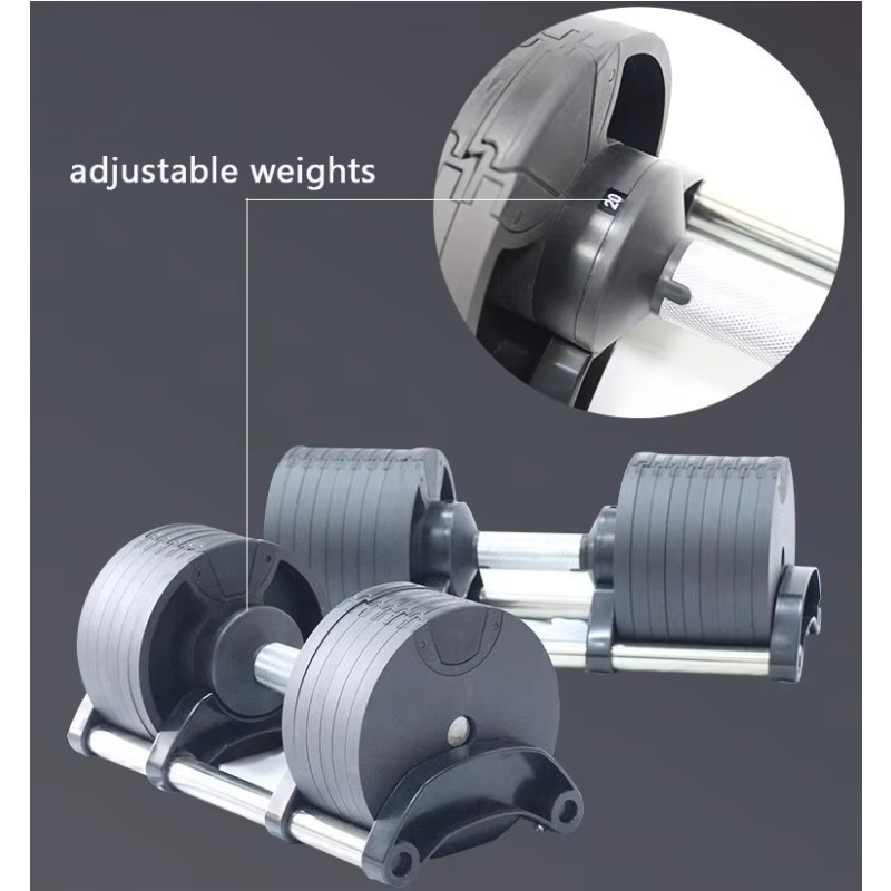 อุปกรณ์ฟิตเนสสำหรับยิม ดัมเบลป - Adjustable Dumbbell Pair 40Kg บทวิจารณ์และราคา