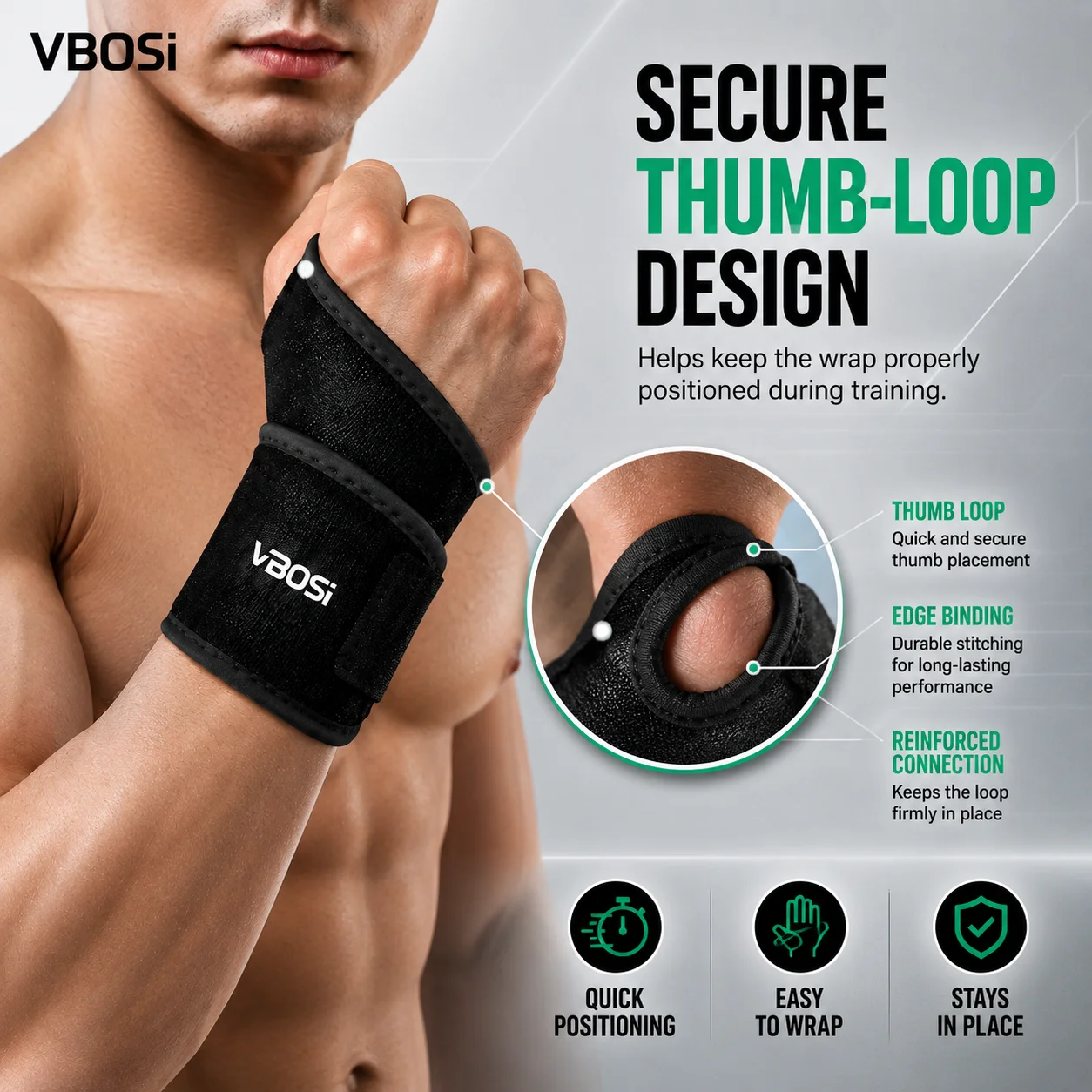 VBSOi อุปกรณ์พยุงข้อมือแบบปรับ - Wrist Wraps Weightlifting Support บทวิจารณ์และราคา
