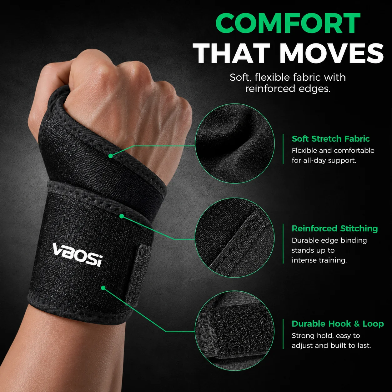 VBSOi อุปกรณ์พยุงข้อมือแบบปรับ - Wrist Wraps Weightlifting Support บทวิจารณ์และราคา