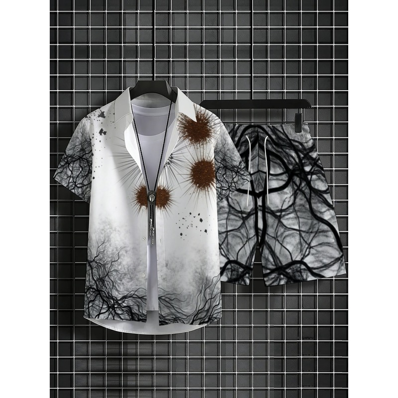 ชุดเสื้อเชิ้ตพิมพ์ลายพร้อมกางเ - Hiking บทวิจารณ์และราคา