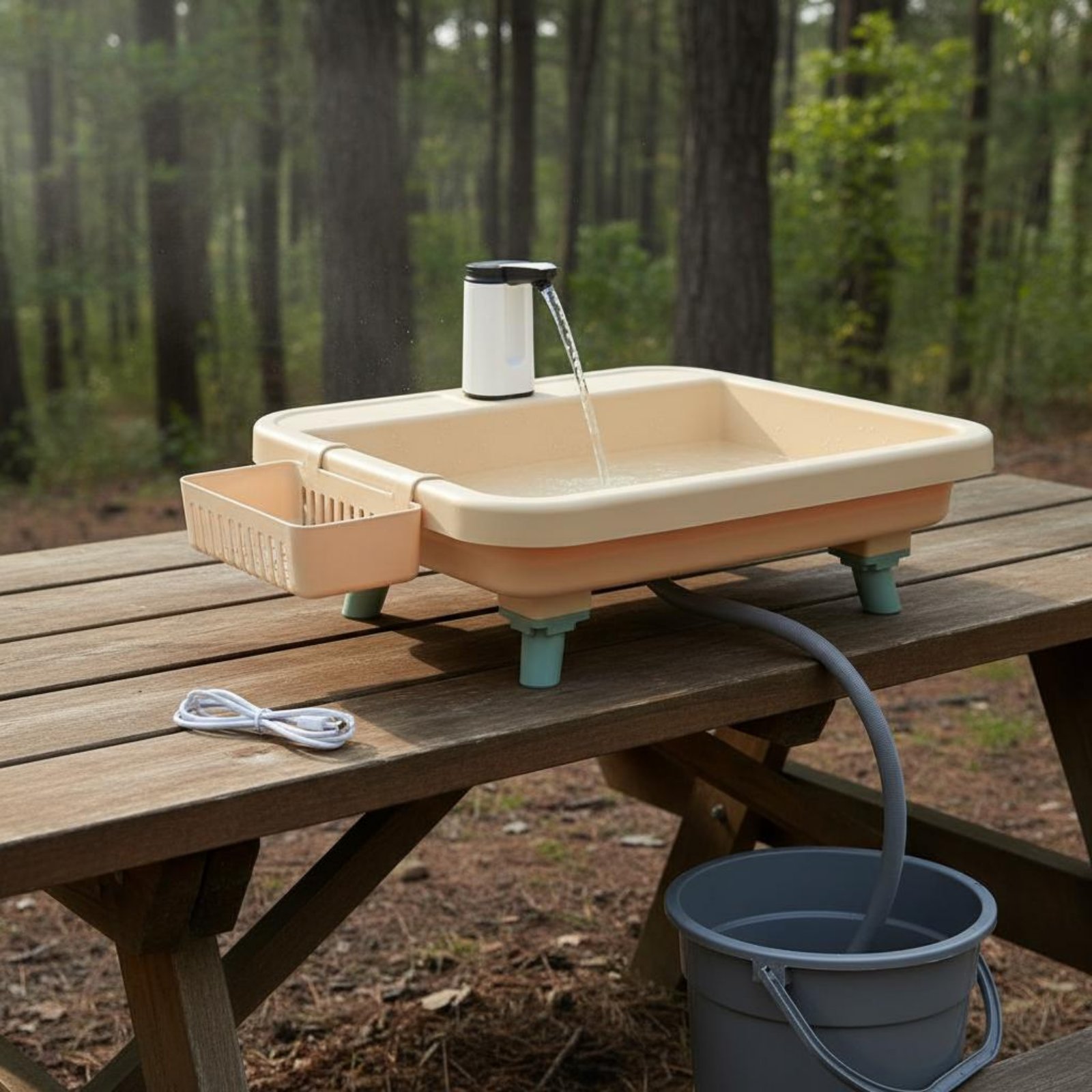 สถานีล้างมือแบบพกพา ฟังก์ชั่นป - Camping บทวิจารณ์และราคา