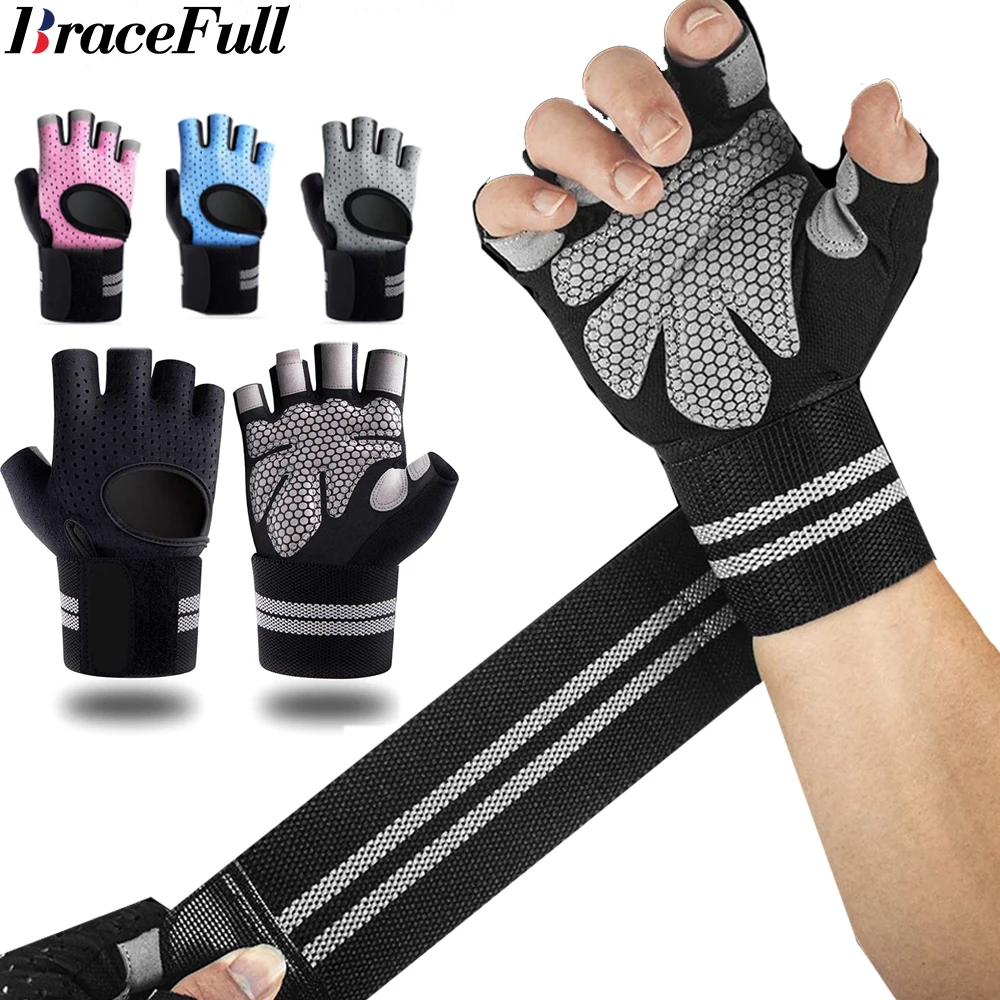 1 คู่ Half Finger GYM Fitness  - Wrist Wraps Weightlifting Support บทวิจารณ์และราคา