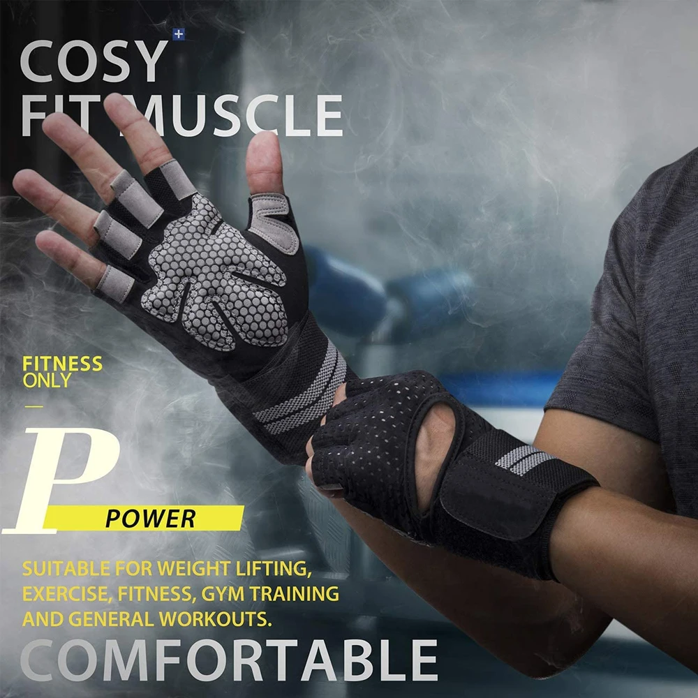 1 คู่ Half Finger GYM Fitness  - Wrist Wraps Weightlifting Support บทวิจารณ์และราคา