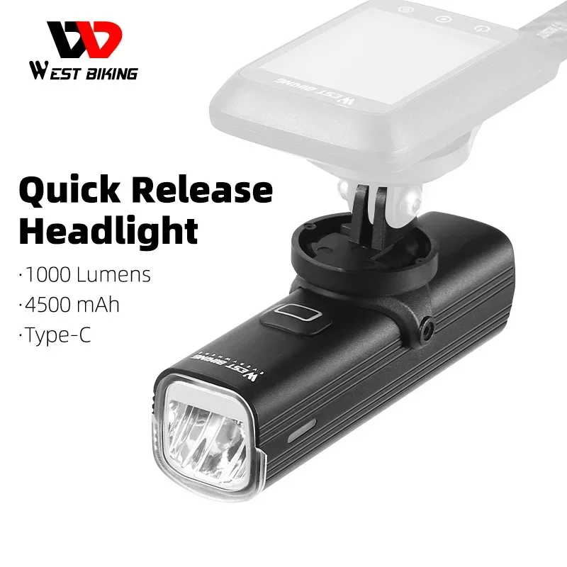 WEST BIKING ไฟหน้าจักรยานแบบปล - Rechargeable Bicycle Headlight 1000 Lumen บทวิจารณ์และราคา